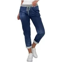 Mississhop Jogginghose Damen Hose Blumen Jogginghose Baumwolle gemustert Gr. S/M 287