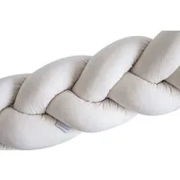 Loolay Nestchenschlange Geflochtenes Kissen Zierkissen Dekokissen Bettumrandung 100% BEIGE, (Zugluftstopper Zugluft Schlange Wickeltischumrandung Babybett Kinderzimmer Schutz, Wohndeko Bettschlange 100 150 200 300 400 cm & Länge auf Anfrage), Zugluft