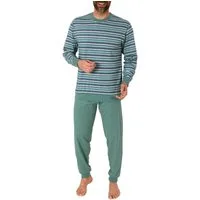 Normann Pyjama Normann Herren Schlafanzug langarm mit Bündchen in Streifenoptik