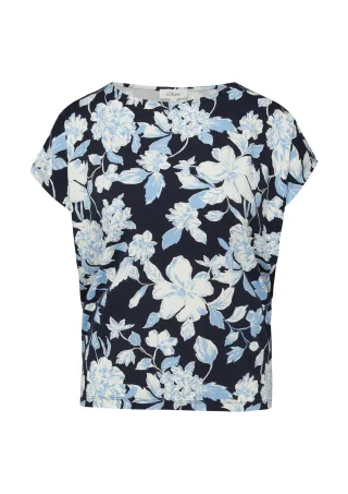 s.Oliver - T-Shirt mehrfarbig/blau - Gr. - 36