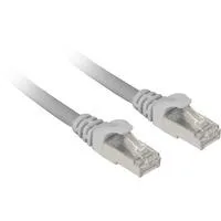Patchkabel SFTP, RJ-45, mit Cat.7a Rohkabel grau, 1 Meter