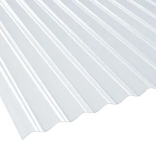 PVC Lichtplatte | BioLine | Wellplatte | 76/18 | 1,9 mm | Breite 900 mm | Frost | glasklar