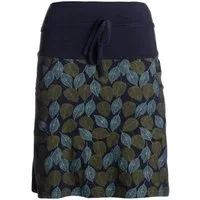 Vishes Jerseyrock knielang Baumwolle Blumen-Muster breiter Bund mit Kordel-Zug Taschen Alternative Bekleidung, Ethno, Hippie, Retro Style