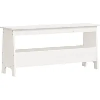 vidaXL Sitzbank Flurbank Weiß 100 x 28 x 45 cm Massivholz Kiefer
