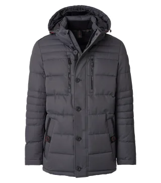 CASAMODA - Steppjacke mit Kapuze anthrazit - Gr. - 3XL