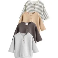 Next Langarmshirt Langarmshirts für Babys, 4er-Pack (4-tlg)