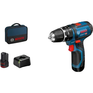 Bosch Akku-Schlagbohrschrauber GSB 12V-15, mit 2 x 2.0 Ah Li-Ion Akku - 06019B690H