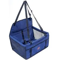 M-Diamant Tiertransportbox Haustier-Autositz / Cargo für den Rücksitz / 50cm*40cm*24cm bis 12 kg, Schnelle & universelle Montage faltbar Stabil & robust