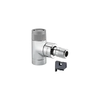 Oventrop Baureihe EQ Thermostatventil 1163552 DN 15, Eck, Messing, verchromt