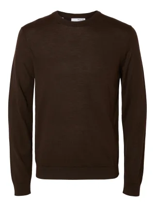 SELECTED MEN - SLMTRAY LS KNIT MERINO CREW NECK NOOS - Gr. - L