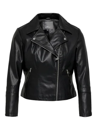 ONLY CARMAKOMA - CAREMMY FAUX LEATHER BIKER NOOS Black - Gr. - 52