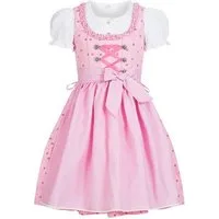 Nübler Dirndl Mädchen Dirndl im traditionellen Stil Kinder Trachten (Dirndl Set LINDA, 3-tlg., Dirndl Kleid mit Bluse und Schürze) Kinder Tracht im bayerischen Stil - Trachtenmode Kinder