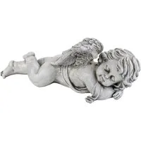 matches21 HOME & HOBBY Dekofigur Grabschmuck Engel Figur schlafend Grabengel Deko 31,5 cm (1 St), witterungsbeständig, jedoch nicht frostfest