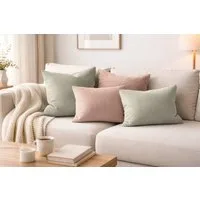 Amilian Dekokissen - Kissen Set 4er - Sofakissen mit Füllung 2x 50x50 + 2x 35x45cm, (4 Stück) Kuschelkissen - Zierkissen mit Kissenfüllung - Couchkissen