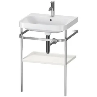 Duravit Happy D.2 Plus c-shaped Set mit Metallkonsole Nordic Weiß Seidenmatt 575x490x850 mm - HP4835 HP4835O3939