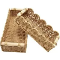 FOUORTUNATE-BEE Aufbewahrungskorb 2er Set Aufbewahrungskorb Geflochten Aufbewahrungkörb Badezimmer (Dekor Körbchen Wickeltisch Organizer Korb, 2 St., für Küche Kinderzimmer Wohnzimmer, Handtuch Toilettenpapier Korb)