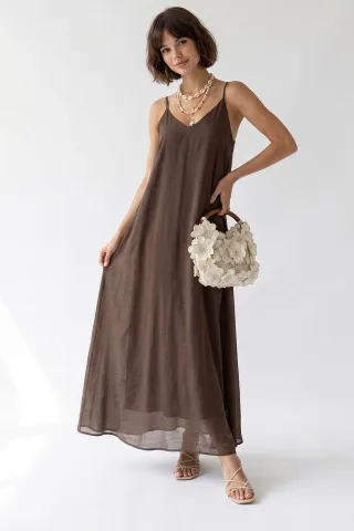 Ärmelloses A-Linien-Maxikleid