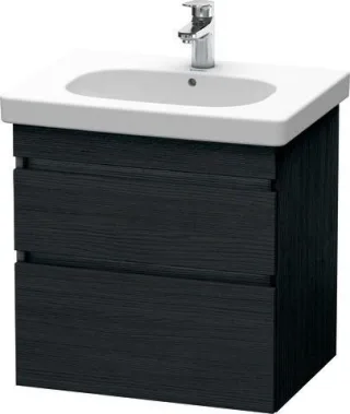 Duravit DuraStyle Waschtischunterbau wandhängend Eiche Schwarz Matt 600x453x610 mm - DS648301616 DS648301616