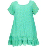 Guru-Shop Midikleid Boho Strandkleid, Minikleid - grün alternative Bekleidung