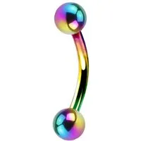 viva-adorno Augenbrauenpiercing Piercing Banane mit Kugeln Chirurgenstahl, Augenbrauen Tragus Helix Lippe Nase Intim