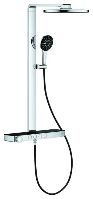 Grohe THM-Duschsystem RSH Aqua Pure 100964 Kopfbr. 8,7l rund schwarz/chrom, 100964KI00 100964KI00