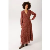 Aniston CASUAL Wickelkleid (mit Bindeband) mit farbharmonischem Blumendruck - NEUE KOLLEKTION