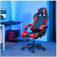 HTI-Living Drehstuhl Gaming Stuhl Krit Eco Schwarz-Rot (Stück, 1 St), Bürostuhl Drehstuhl Schreibtischstuhl