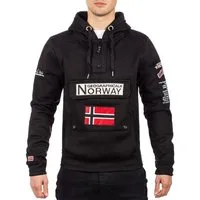 Geographical Norway Kapuzenpullover Herren Regular Fit Hoodie bagymclass men mit Norwegen Fahne als Emblem