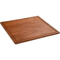 Kesper Schneide- und Abdeckplatte XXL Herdabdeckplatte 56 x 50 x 4 cm aus FSC Bambus, Bambus Dunkel, Dunkelbraun, auch als Schneideplatte oder Backbrett nutzbar