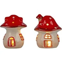 formano Dekofigur Herbst, mit Timerfunktion, Natur, Pilz, H: 11cm