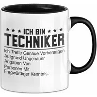 Trendation Tasse Ich bin Techniker Spruch Tasse Geschenk Lustige Tasse für Techniker