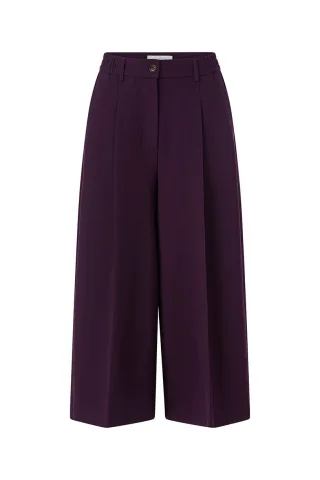 Rich & Royal - Cropped Wide Leg mulberry - Gr. - 38