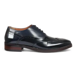 Justin Reess Herren-Brogue-Schuhe aus blauem Lackleder - Harry