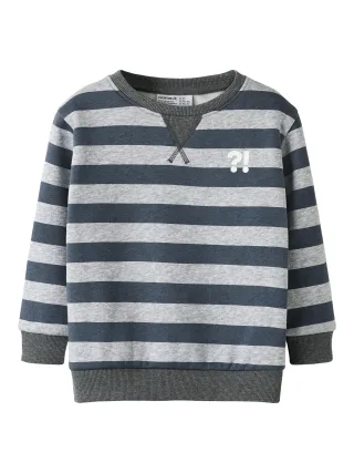 NAME IT - NMMOVILLO LS NREG SWE BRU BF light grey melange - Gr. - 110