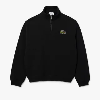 Lacoste - "Accent" Sweatshirt für Herren/Damen Unisex, Reißverschluss, lose Passform (Schwarz)