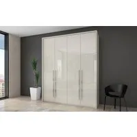 OTTO home Kleiderschrank Piano, inklusive Rahmen und Beleuchtung, soft-close-Funktion (viele Breiten zur Auswahl, 226cm hoch) beige oder weiß, UV lackiert, Hochglanzfronten, FSC-zertifiziert