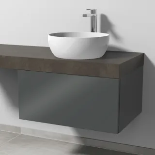 Sanipa Waschtischunterbau mit Auszug 2morrow (P2322) 340x700x520 Anthrazit-Glanz, P232279 P232279