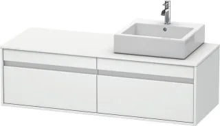 Duravit Ketho Konsolenwaschtischunterbau wandhängend Weiß Matt 1400x550x426 mm - KT6697R1818 KT6697R1818