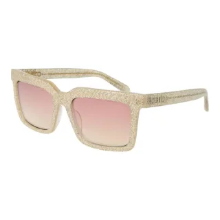 Eckige Glitzerrahmen-Sonnenbrille