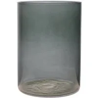 Hakbijl Glass Dekovase, Farbe: Grau, Höhe: 25cm