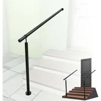 duschspa Handlauf Geländer Eingangsgeländer Edelstahl Treppengeländer für Innen & Außen, 100 cm Gesamtlänge, (Packung)
