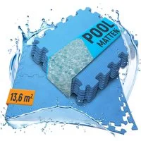 NEOLYMP Whirlpoolmatte Robuste Bodenschutzmatte - Fitness - Schutzmatte Boden - Fitnessmatte, BxLxH: 32x32x32 cm, (144 Puzzlestücke inkl. Randteile, 18 Schutzmatten Pool inklusive Randstücke - Puzzletechnik Poolboden)