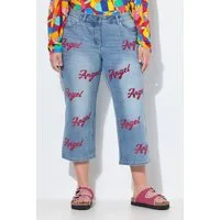 Angel of Style Regular-fit-Jeans Jeans Paula Straight Fit Schriftzug-Sickerei