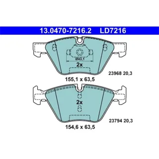 ATE Ceramic Bremsbel?ge vorne BMW 1 3 X1 Z4