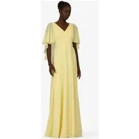 Kraimod Abendkleid mit Chiffon-Cape und V-Ausschnitt