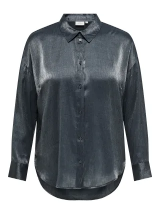 ONLY CARMAKOMA - CARLINDA LS LOOSE SHIRT WVN black - Gr. - 48