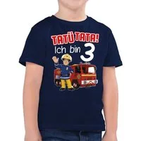 Shirtracer T-Shirt Tatü Tata! Ich bin 3 Geburtstag Feuerwehr I Feuerwehrmann (1-tlg) Feuerwehrmann Sam Jungen