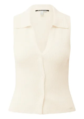 qs - Strickpullunder creme - Gr. - M