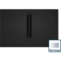 BOSCH Kochfeld mit Dunstabzug Serie 4 PVS81AB16E, Mattes Design in Carbon Black und integriertes Lüftungsmodul