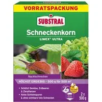 Substral Vergrämungsmittel Schneckenkorn Limex Ultra 2x500g, 1000 g, schont Igel, Vögel, Bienen & andere Nützlinge